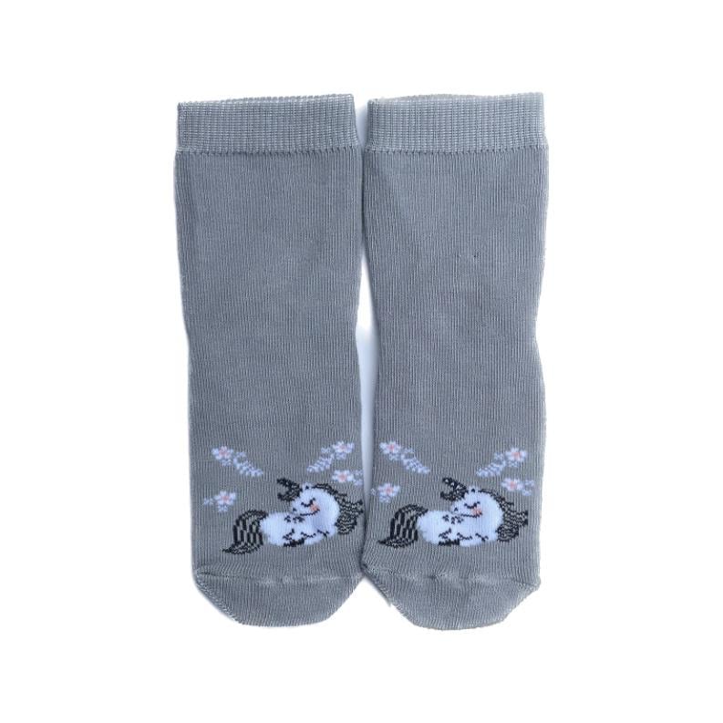 Носки для девочки с принтом TwinSocks Единорог р. 18-20 Серый (304)