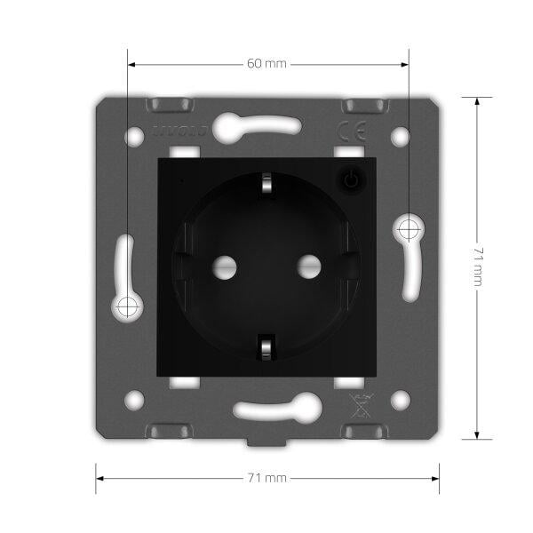 Умный механизм розетка Livolo ZigBee с заземлением Черный (VL-FCTC16AZ-2BP) - фото 6