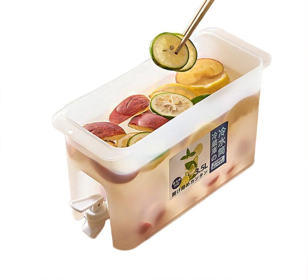 Диспенсер для хранения холодных напитков с крышкой и дозатором 3,5 л Прозрачный (10971225) - фото 1