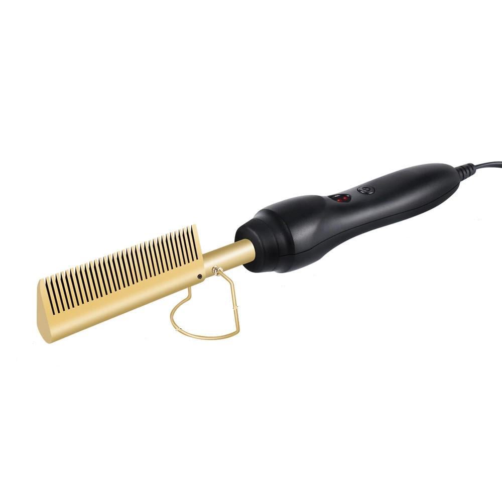 Электрическая расческа-выпрямитель 2в1 Heating Brush керамическая с насадкой