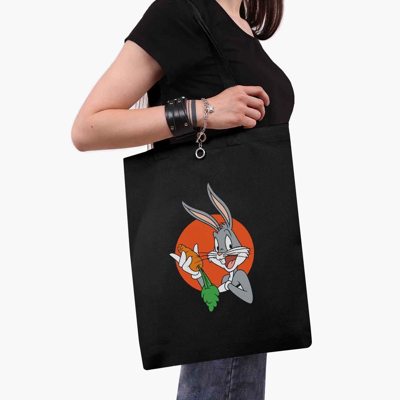Эко сумка шоппер Bugs Bunny Looney Tunes 41x35 см Черный (9227-2886-BK)