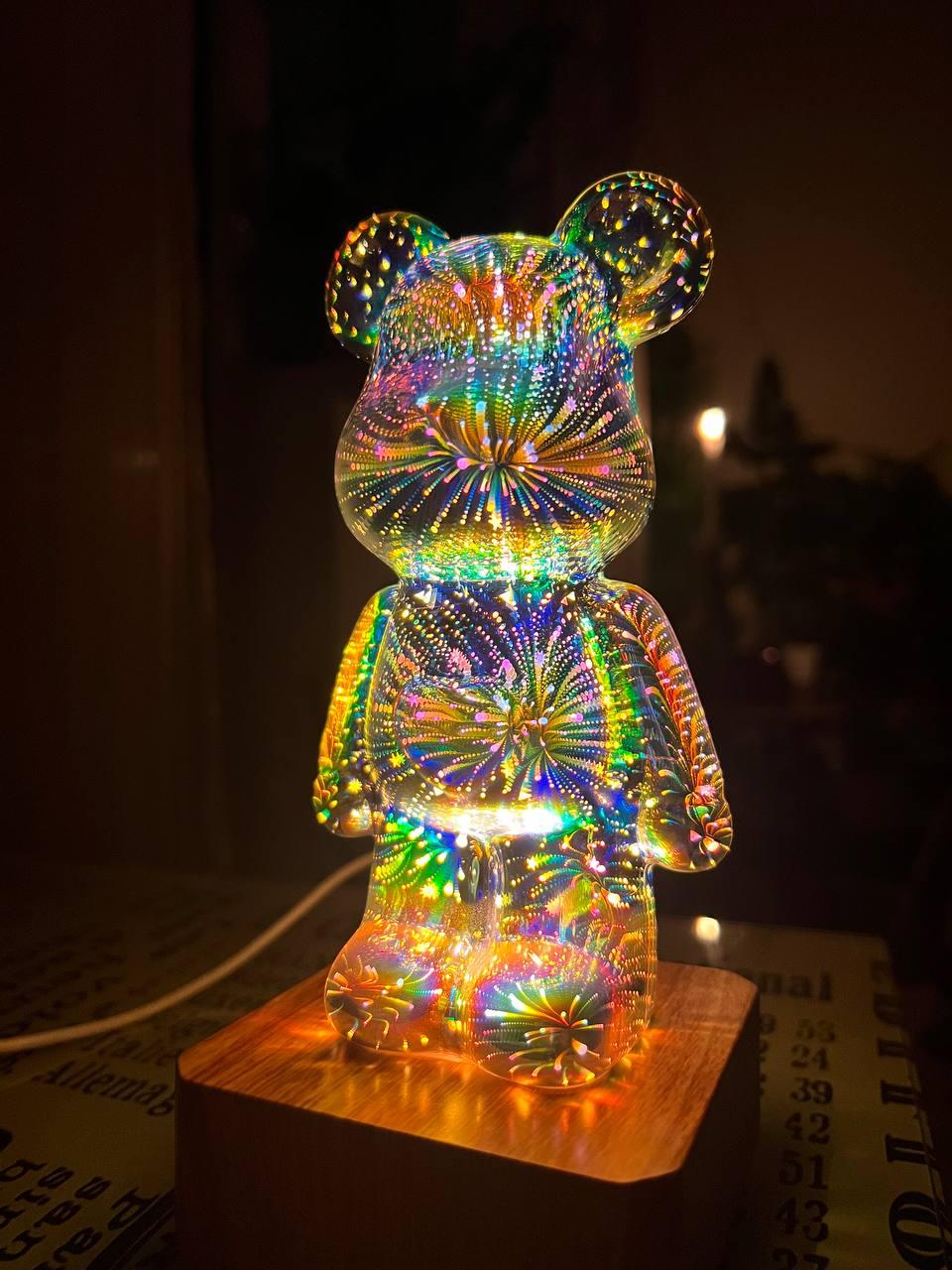 Ночник 3D Мишка Bearbrick USB 8 цветов (22727907)