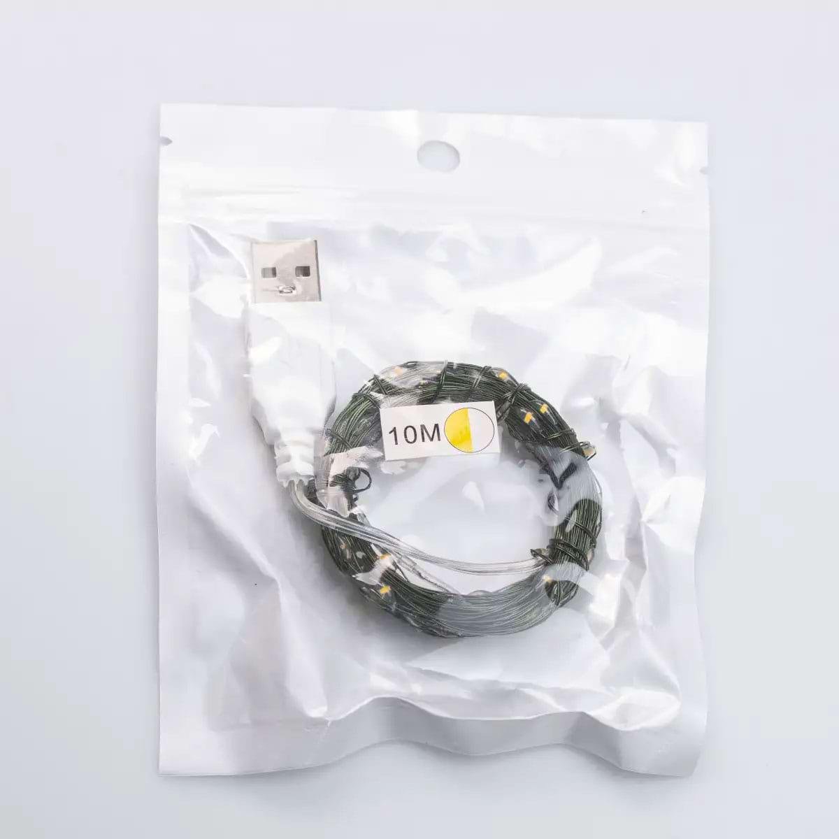 Гирлянда-роса Капля USB на 100 LED светодиодов на зеленой проволоке 10 м (5281) - фото 9 Гирлянда-роса Капля USB на 100 LED светодиодов на зеленой проволоке 10 м (5281) - фото 9