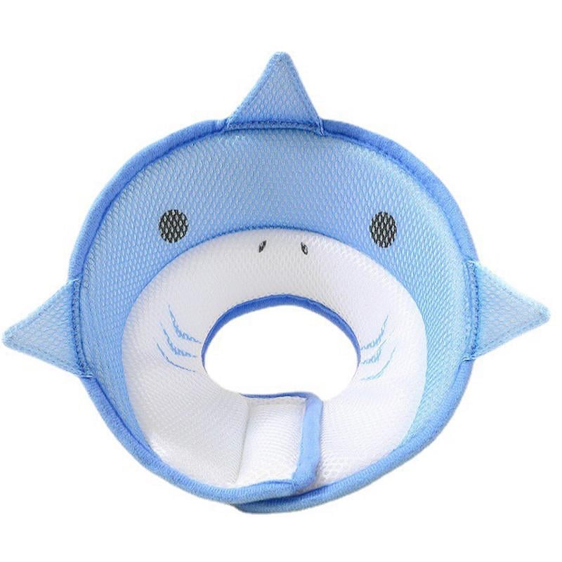 Воротник-подушка для кошек Lesko DT-613 Shark послеоперационный мягкий L Blue (25713975)