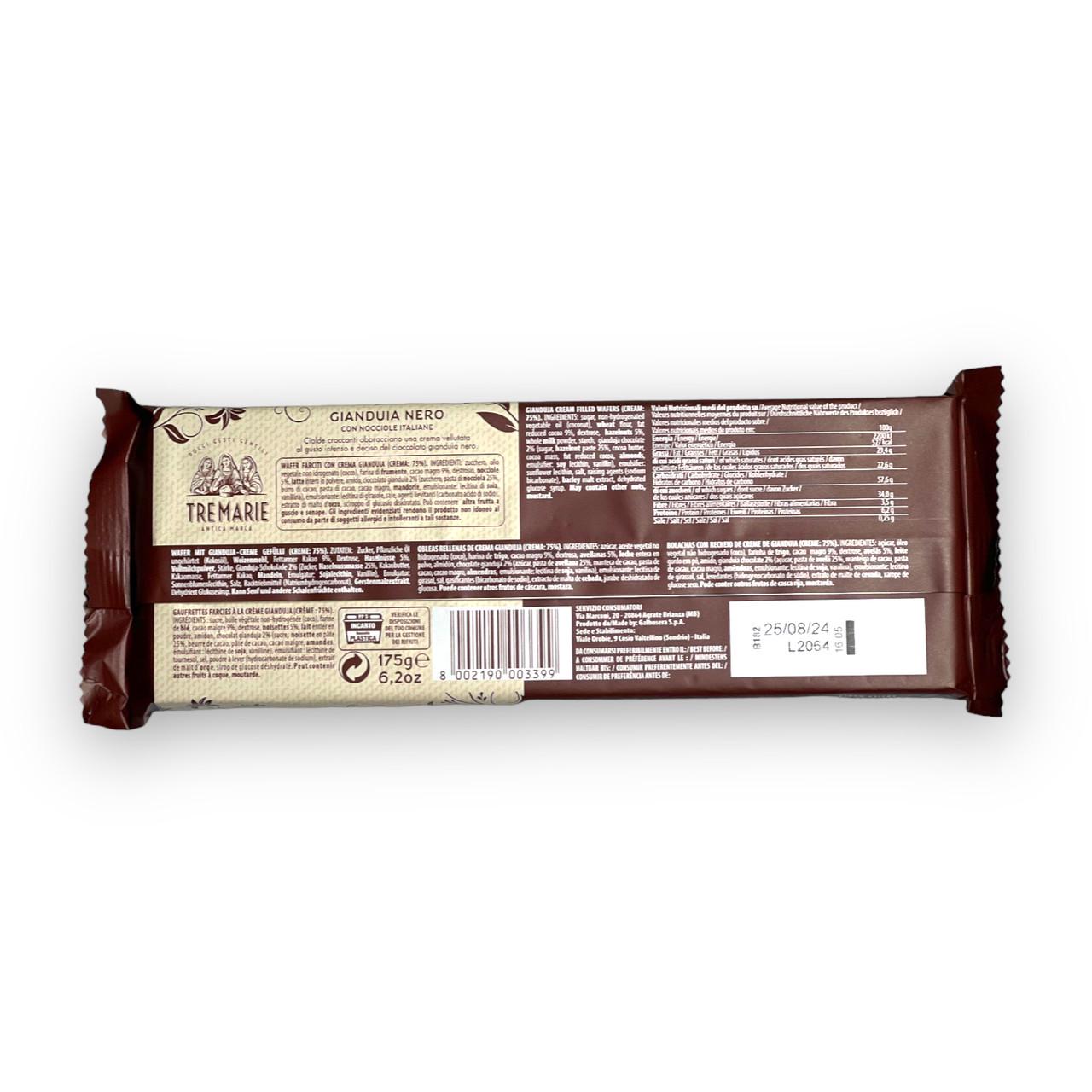 Вафлі TRE MARIE Ancora uno gianduia nero з горіховим кремом 175 г (1971535482) - фото 3