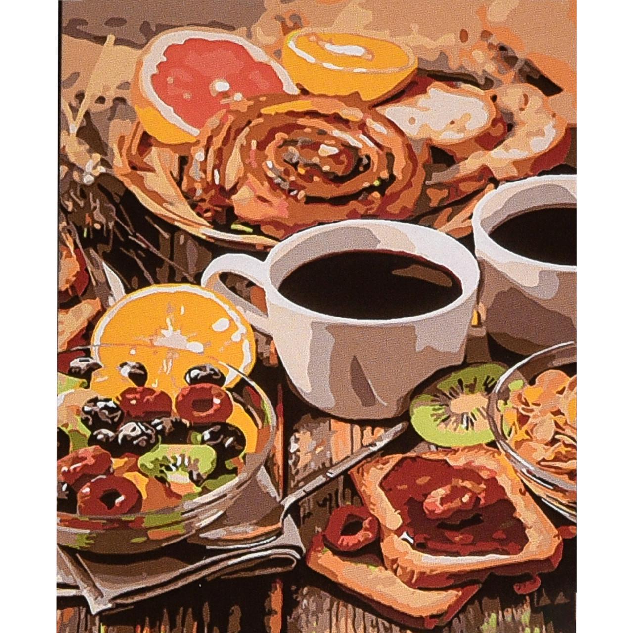 Картина по номерам Strateg Премиум Ранний завтрак 30х40 см (SS1185)