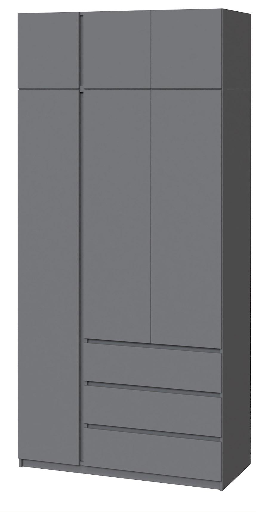 Шкаф для одежды Мастер Форм Брайт левосторонний 1200х520х2400 мм Антрацитовый (32285)