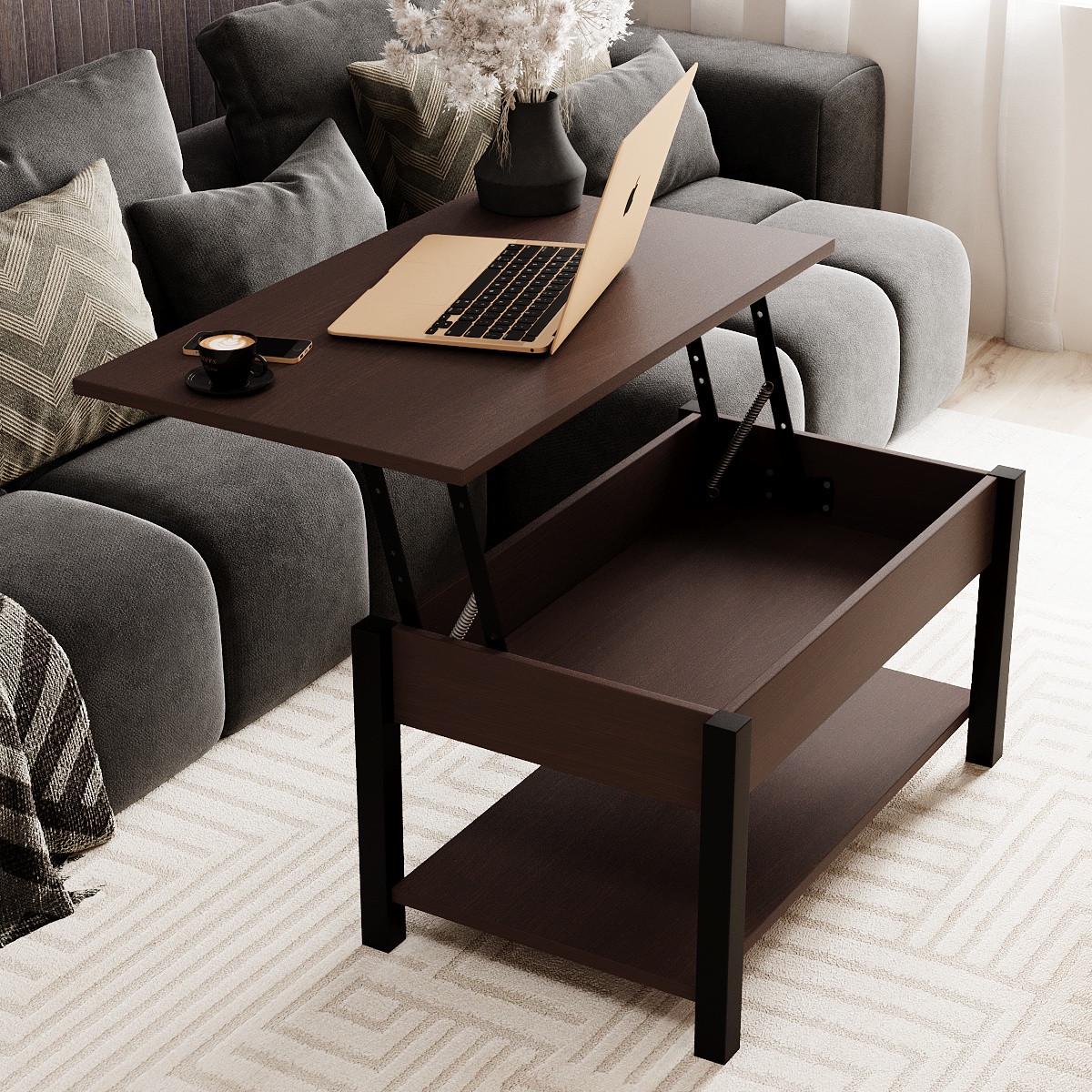 Стол трансформер Art In Head Desk 94х54х54 см Венге/Чорний (TB14050000030)