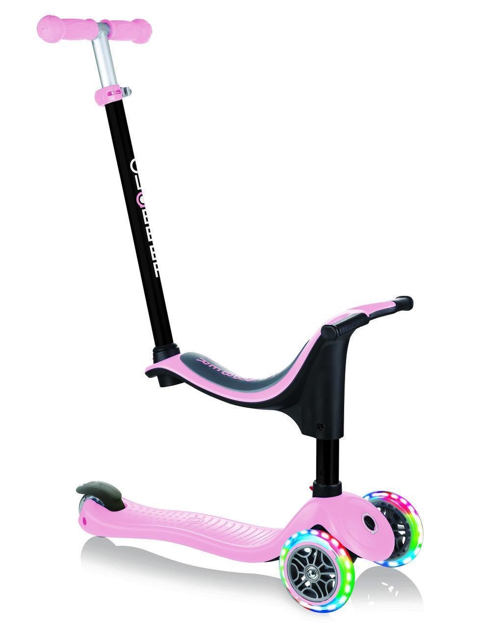 Самокат Globber Go Up Sporty 4в1 трехколесный с подсветкой Пастельно-розовый (452-210-3)