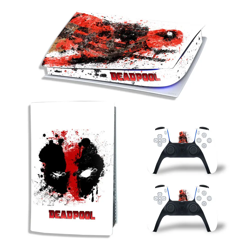 Виниловая наклейка для Sony PlayStation PS5 Deadpool Blot 360