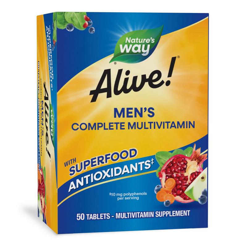 Витамины для мужчин без железа 1 в день Nature's Way Alive! Men's Complete 50 табл.