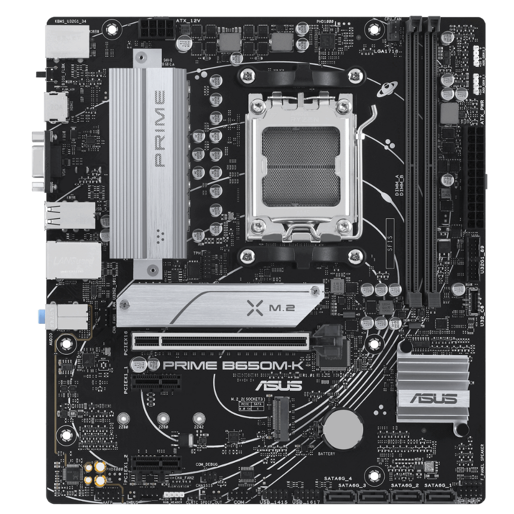 Материнская плата Asus PRIME B650M Socket AM5 DDR5 HDMI/VGA microATX (578190) - фото 2