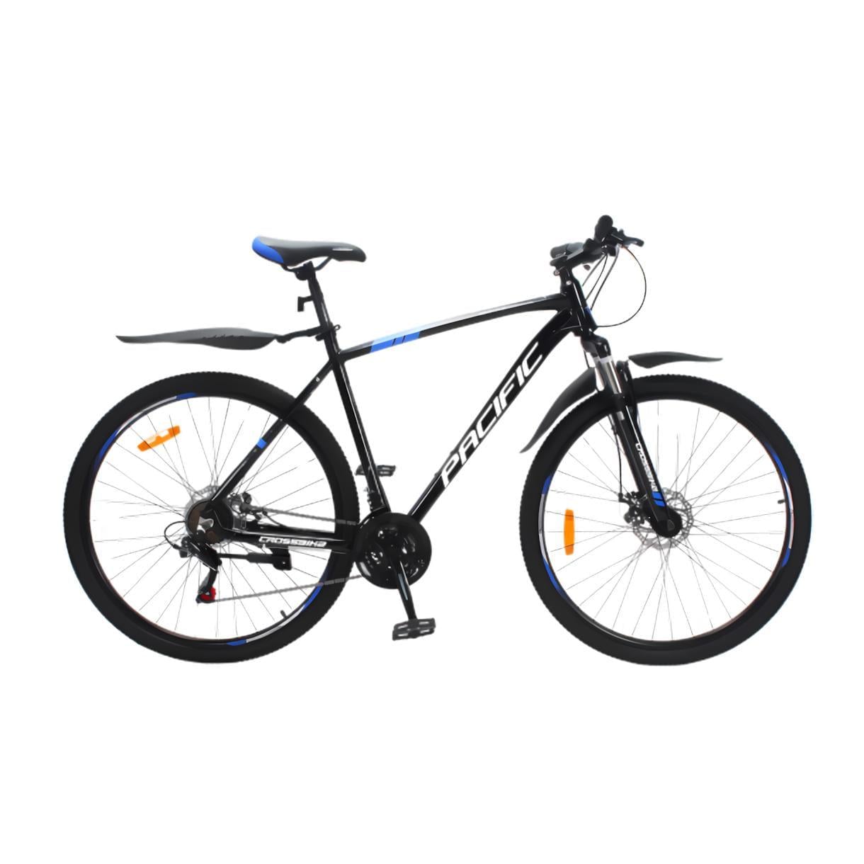 Велосипед Crossbike Pacific 2025 29" 21" Чорний/Синій (295)
