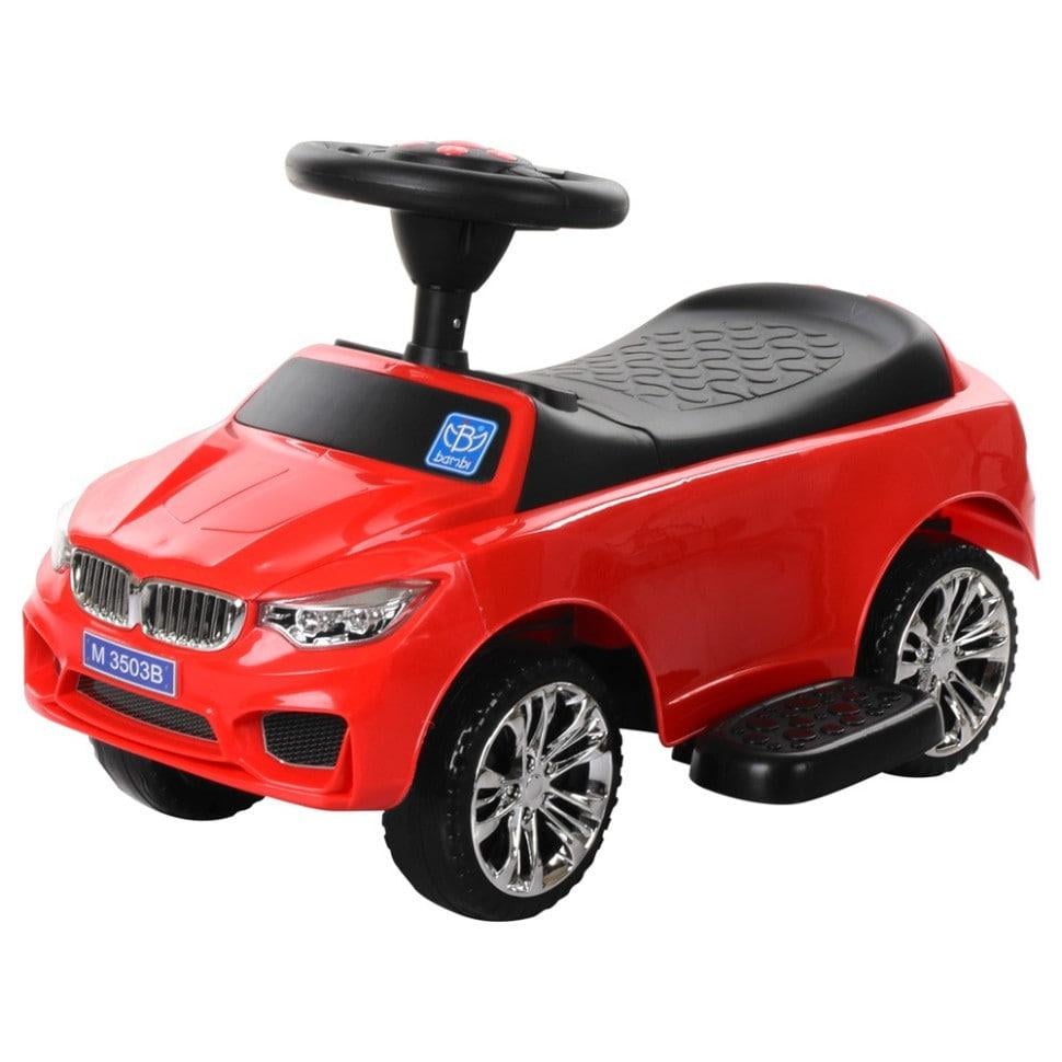 Каталка-толокарь детская Bambi с родительской ручкой Красный (M 3503A-3)