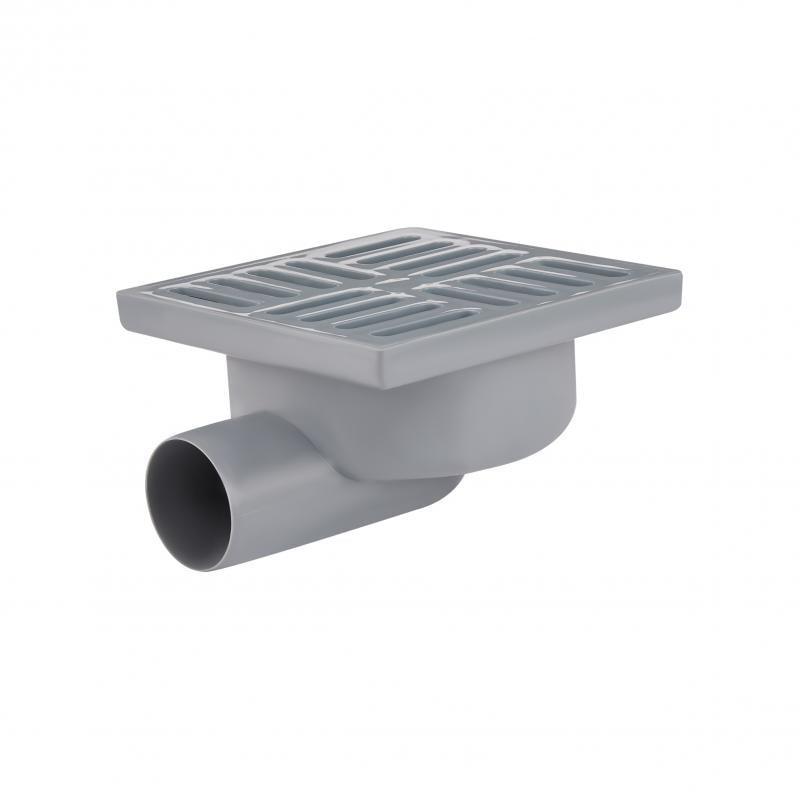 Трап душевой горизонтальный Lidz WHI 60 07 T003 01 с пластиковой решеткой 150х150 мм (24382039)