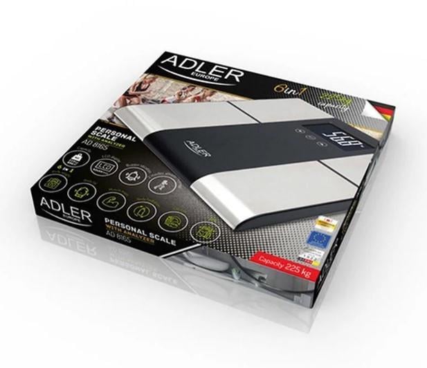 Ваги електронні підлогові Adler AD 8165 до 225 кг з LED-дисплеєм