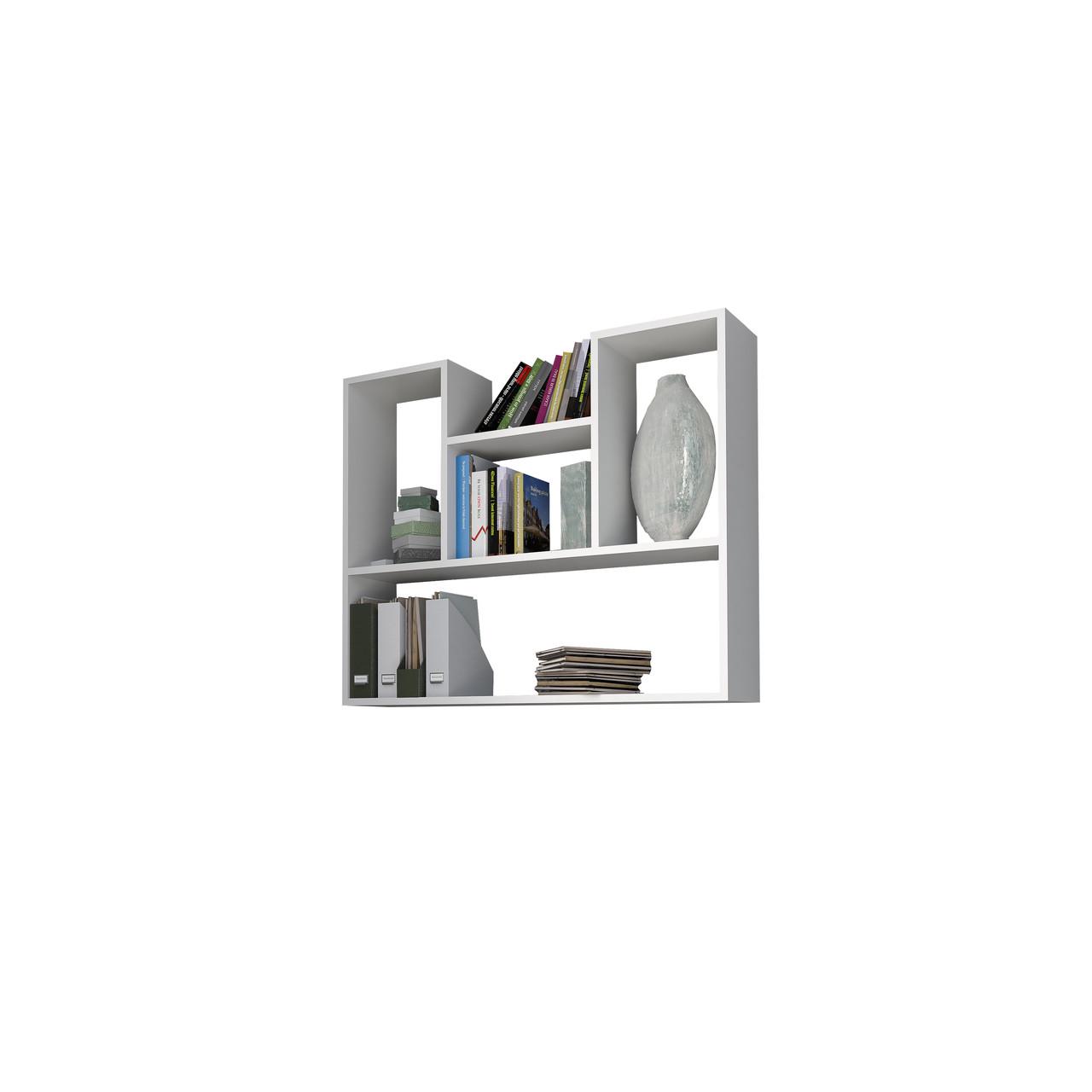 ᐉ Полка навесная для книг Sanro 900х750х200 мм Белый (Т12) • Купить в ...