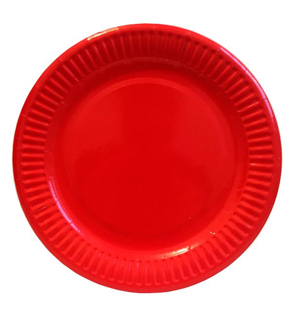 Бумажные тарелки 10 шт. 18 см Red (51352)