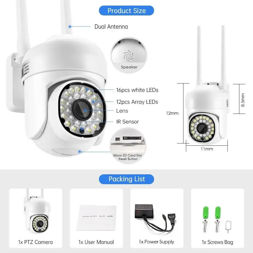 Камера видеонаблюдения уличная IP WIFI 3Mp IP66 UKC T-V60 Tuya - фото 7