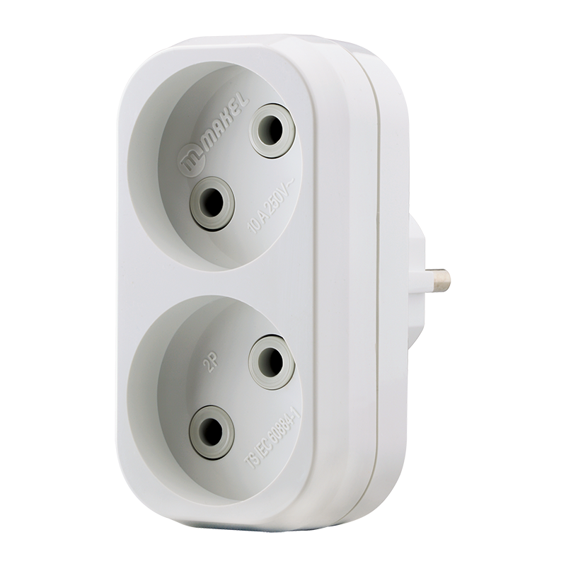 Разветвитель Makel без заземления 2 гнезда (1338016153)