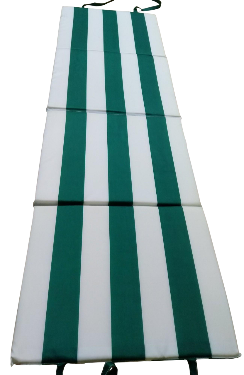 Пляжный коврик Lider Полоса антипесок 160х50х2 см Бело-зеленый (26891918)