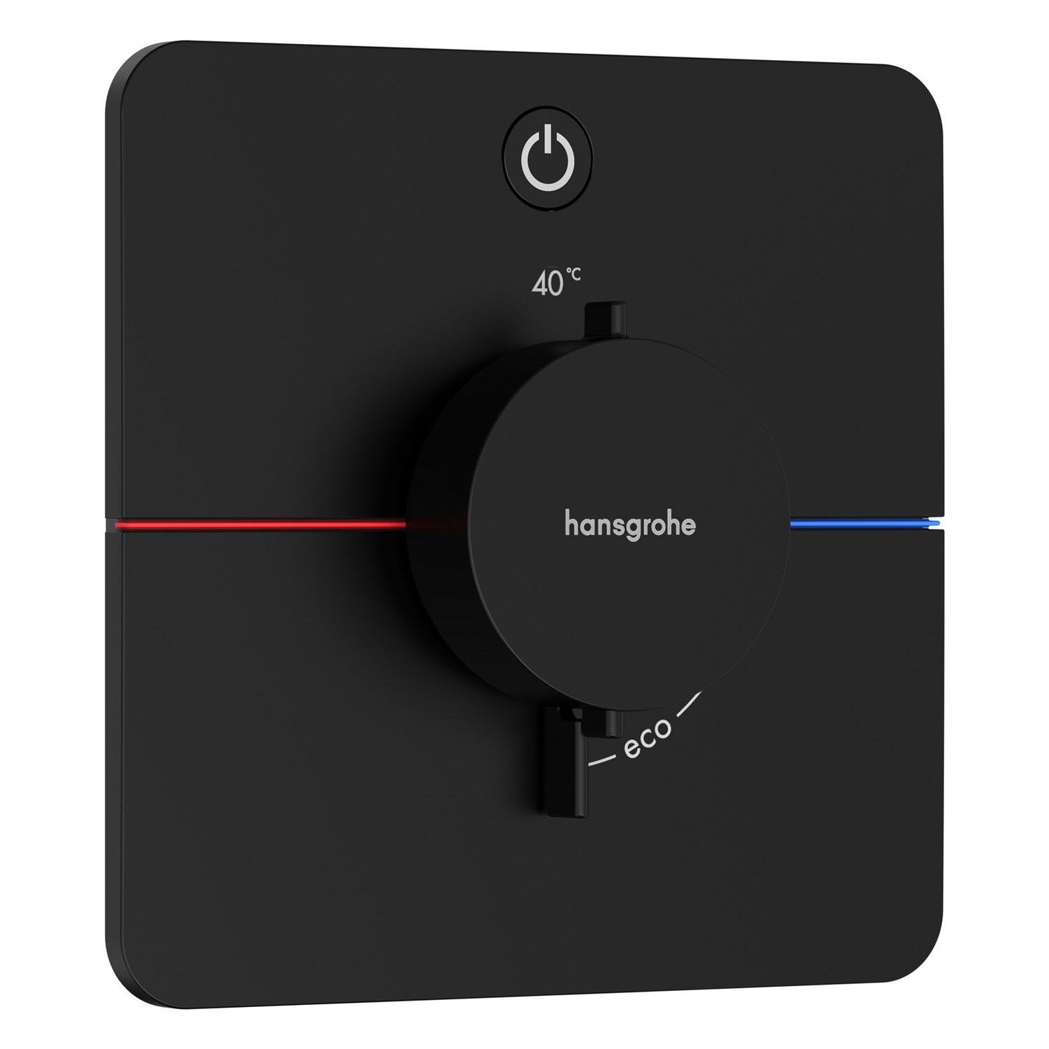 Наружная часть смесителя Hansgrohe ShowerSelect Comfort Q 15581670 с термостатом Черный (226750)