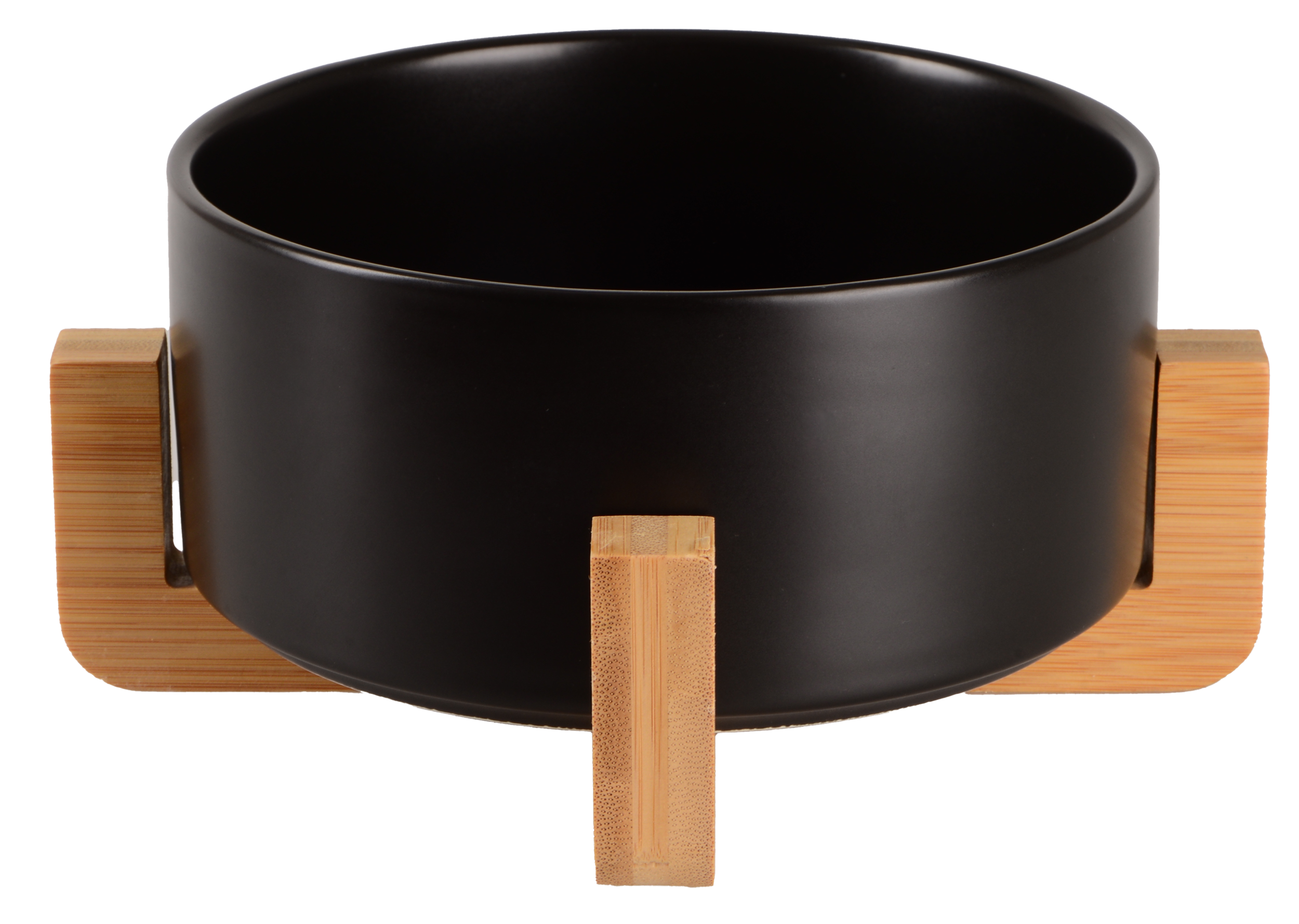 Салатник на підставці LED Trace Black круглий порцеляновий 15,5 см (B010799)