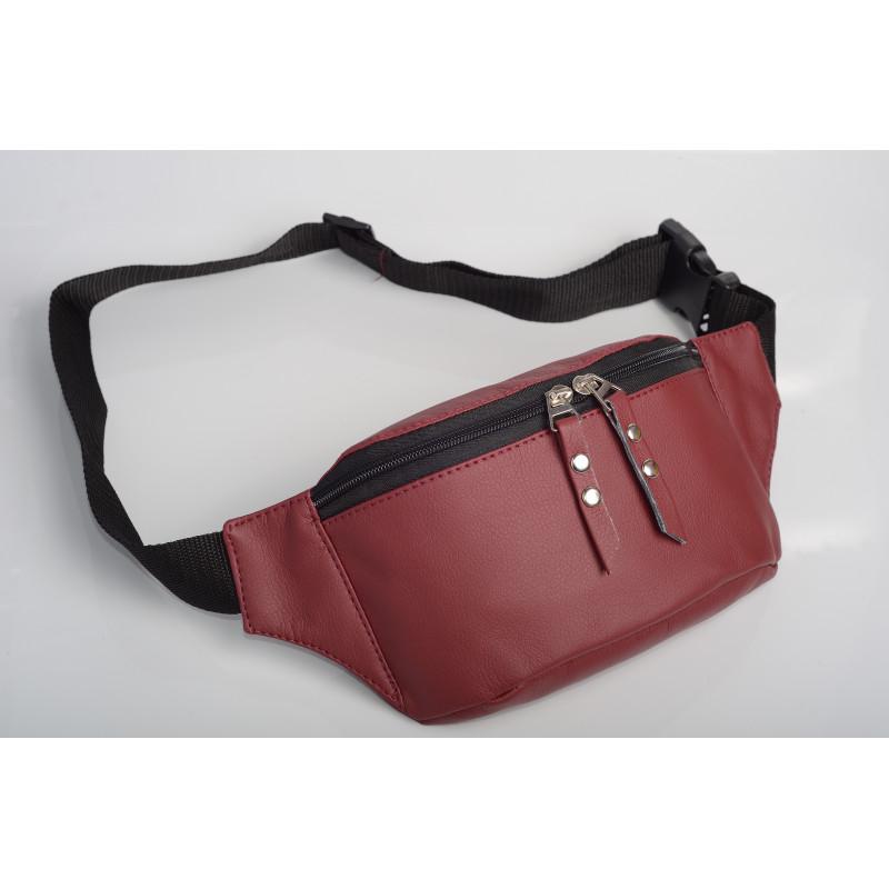 Сумка на пояс бананка Sambag Tirso MTH 31x12x5 см Бордовый