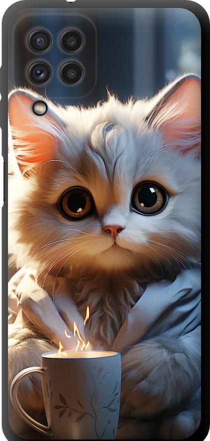 Чехол на Samsung Galaxy M32 M325F White cat (5646b-2558-42517)