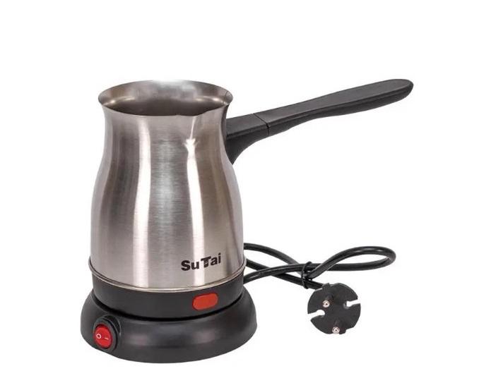 Электрическая турка SuTai ST-138 для приготовления кофе в металлическом корпусе 0,8 л