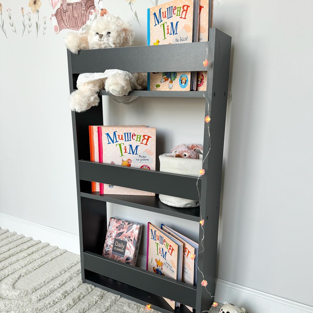 Полка навесная детская из ДСП Антрацитовый (DP-4A) - фото 3