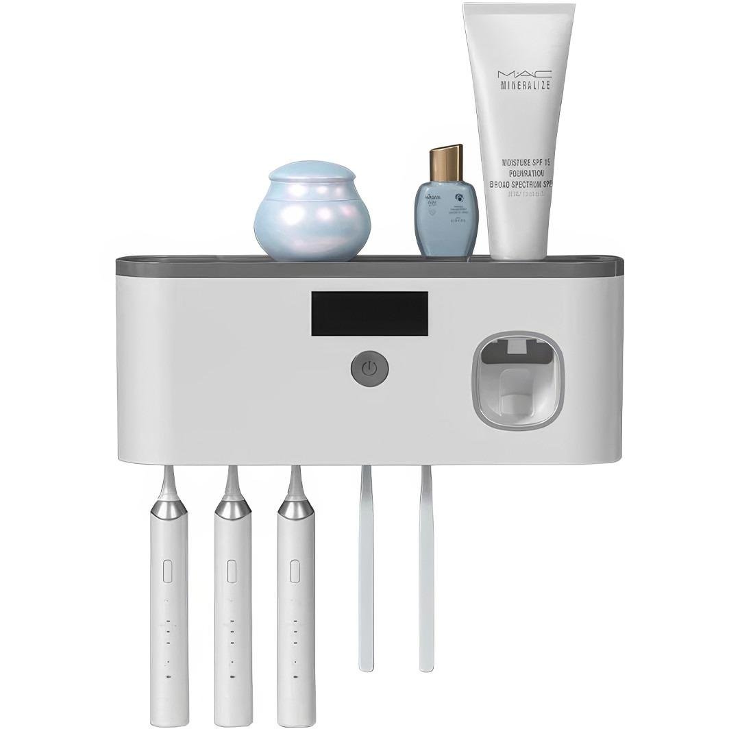 Держатель для зубных щеток Oral Health с ультрафиолетовой дезинфекцией и дозатором зубной пасты (POH50)