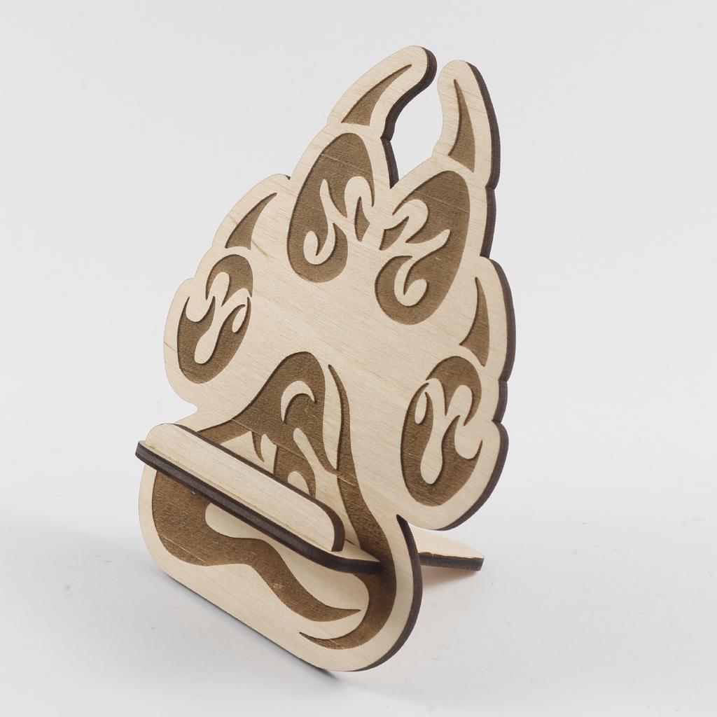 Підставка-тримач для телефону з дерева лапка тигреняти (110 (03020113) - фото 5 Підставка-тримач для телефону з дерева лапка тигреняти (110 (03020113) - фото 5