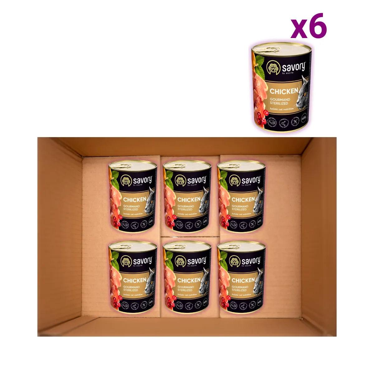 Корм влажный для стерилизованных кошек Savory с курицей 400 г х 6 шт. (P30761) - фото 2 Корм влажный для стерилизованных кошек Savory с курицей 400 г х 6 шт. (P30761) - фото 2