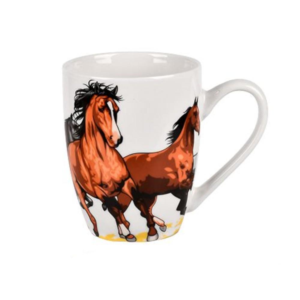 Чашка фарфоровая Символ года Лошадь R34413 360 мл Белый с коричневым (29424472) Чашка фарфоровая Символ года Лошадь R34413 360 мл Белый с коричневым (29424472)