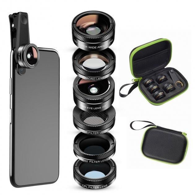 Набор фильтров и объективов Apexel APL-DG6V2 6в1 для смартфона - фото 7
