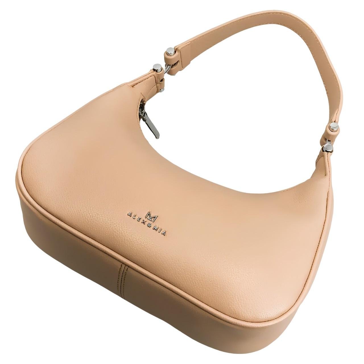 Жіноча сумка Alex&Mia з одним відділенням на блискавці Бежевий (CD-9128) - фото 5 Жіноча сумка Alex&Mia з одним відділенням на блискавці Бежевий (CD-9128) - фото 5