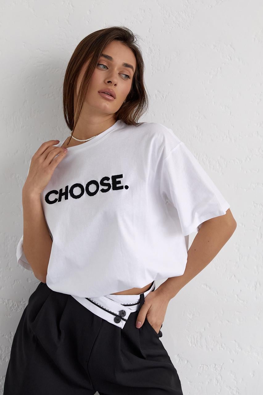 Футболка "Choose" S Молочный (10692953)