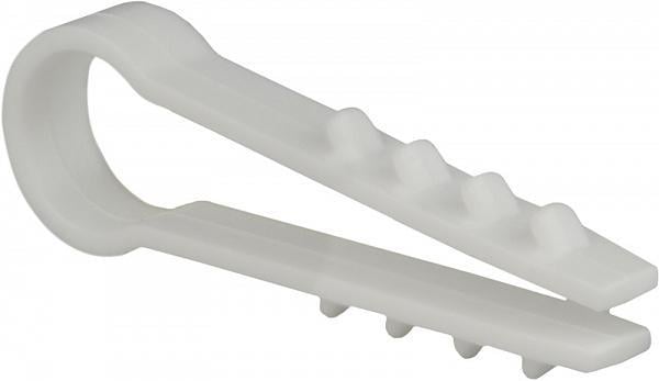 Дюбель-хомут АСКО-Укрем Ø 10 мм для круглого провода полиэтилен 1 шт. Белый (000000889)