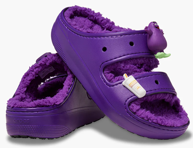 Шльопанці жіночі утеплені жіночі теплі Crocs x McDonald’s Sandal р. 39-40 Фіолетовий (20045)