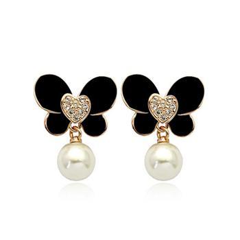 Серьги с кристаллами Сваровски Italina 86217 Белый