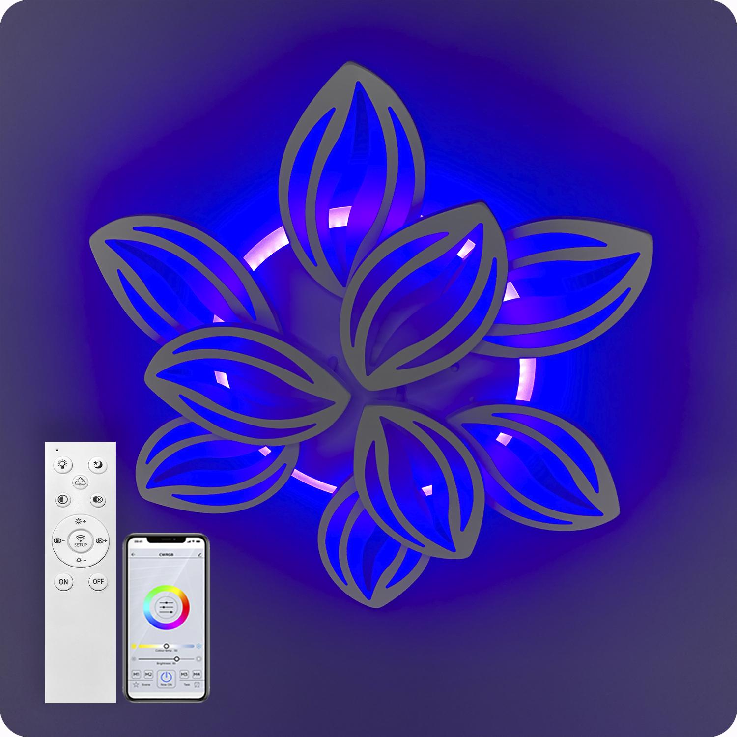 Люстра світлодіодна 517 Light 3color з пультом 180 Вт Білий (01755) - фото 11 Люстра світлодіодна 517 Light 3color з пультом 180 Вт Білий (01755) - фото 11