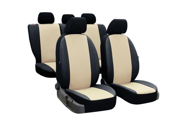 Авточехлы из экокожи Pok-ter Perline для Geely MK 2006-2014 2002-2011 с бежевой вставкой (9016046)