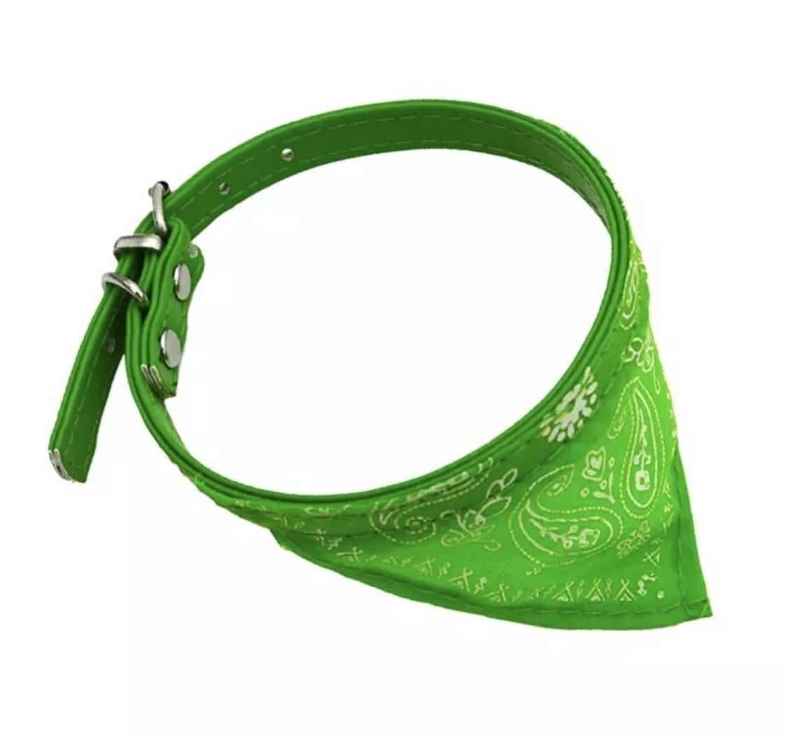 Ошейник-бандана для собак/котов XS Green