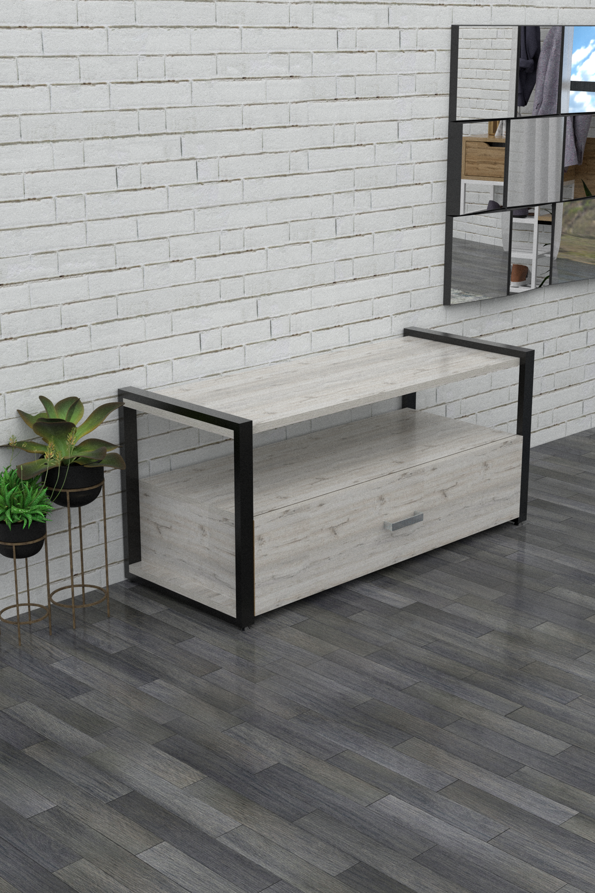 Тумба під телевізор EcoLoft Лофт DSP-1023 Дуб Кортона (23194585)