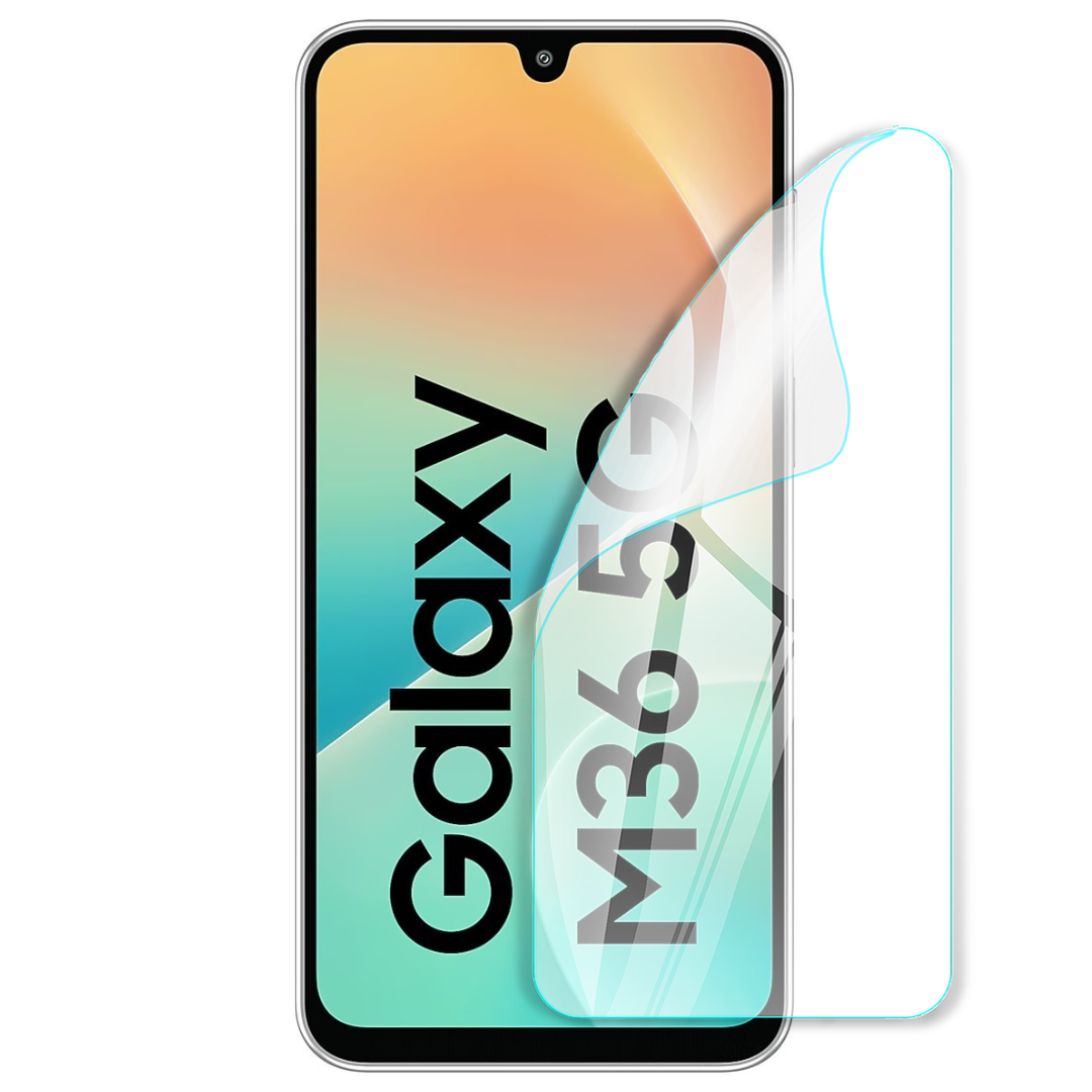 Защитная полиуретановая глянцевая пленка Edge Armor на экран смартфона Samsung Galaxy M36 5G (PF-EG02SNG-001-182)