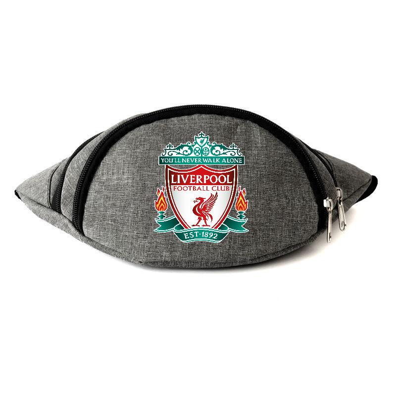 Поясная сумка-бананка Cappuchino toys Футбольный клуб Ливерпуль Liverpool City-07 Серый (1652391267)
