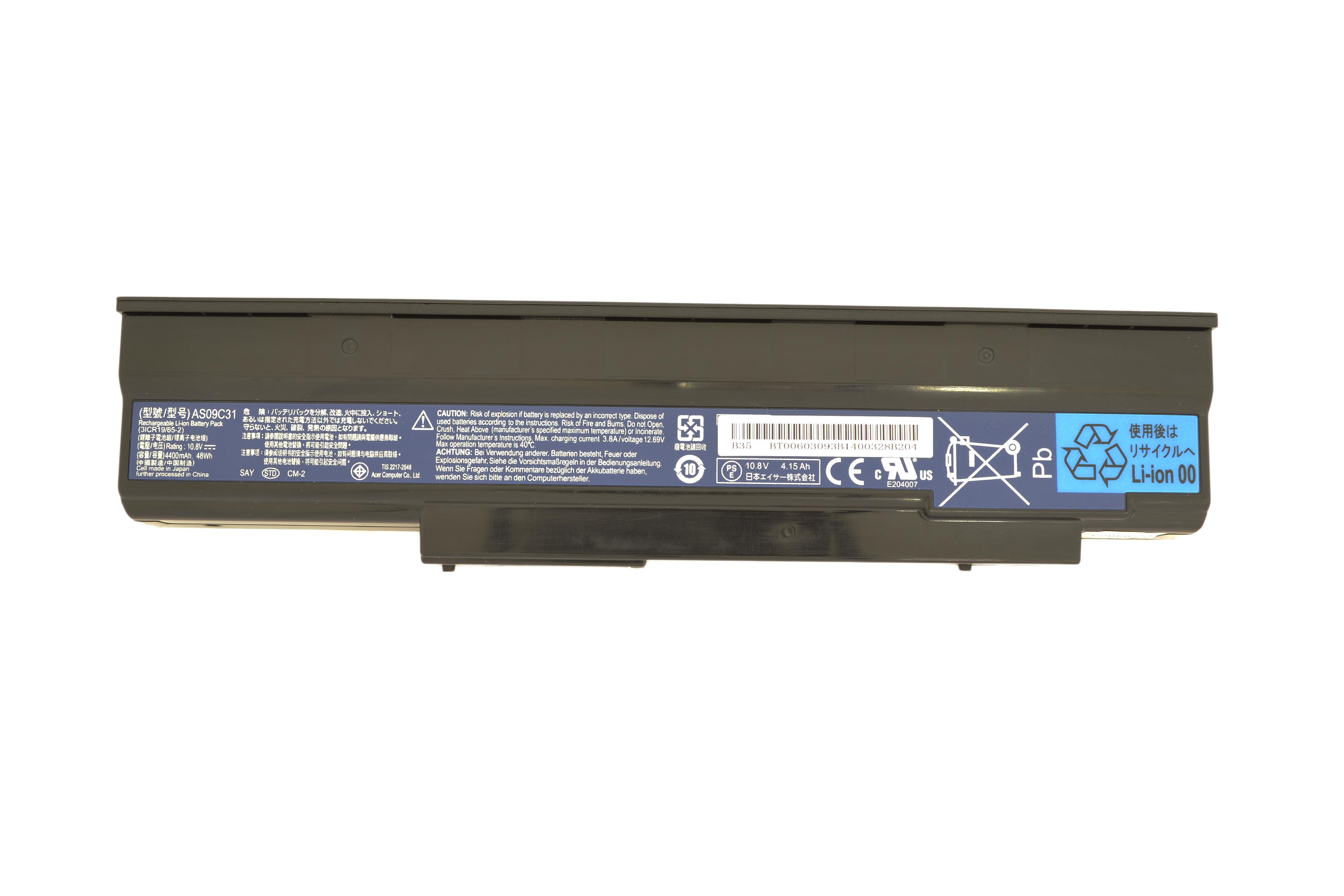 Аккумулятор для ноутбука Acer AS09C31 NV4001 11.1V 4400 mAh (002925)