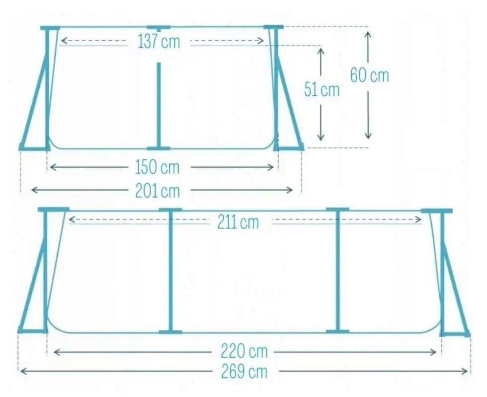 Басейн каркасний Intex 28266 220х150х60 см Рожевий - фото 4