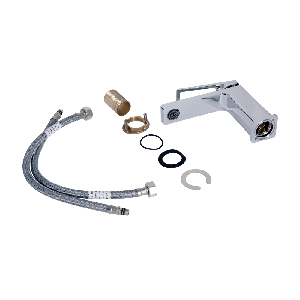 Змішувач для раковини низький Qtap Gemini Loop Chrome (k35) - фото 4